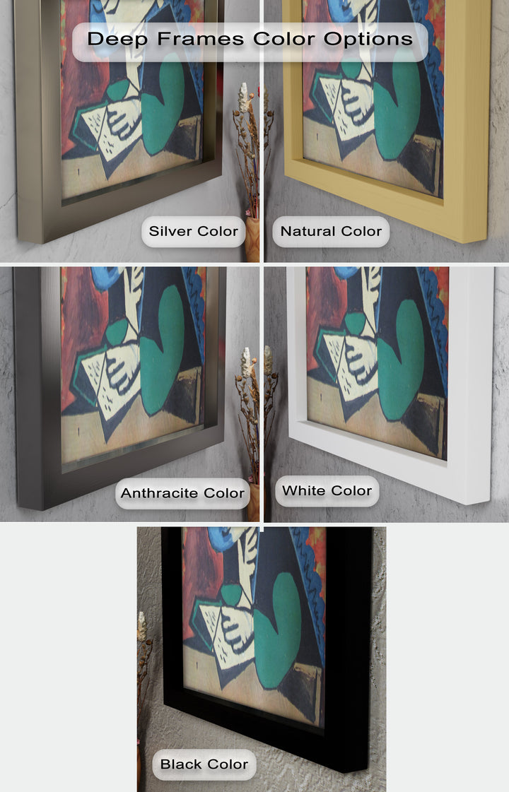 The Reader – Cubist Portrait of Quiet Focus Picasso Oil Painting