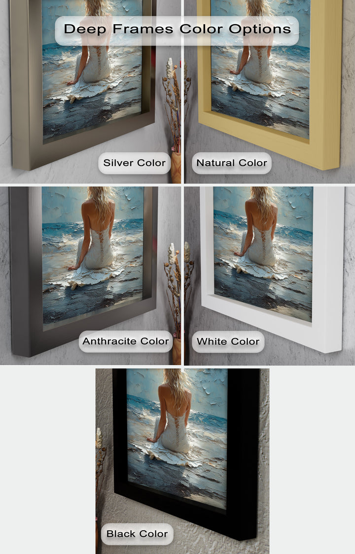 Whispers of the Tide – Serene Ocean Abstract Oil Painting