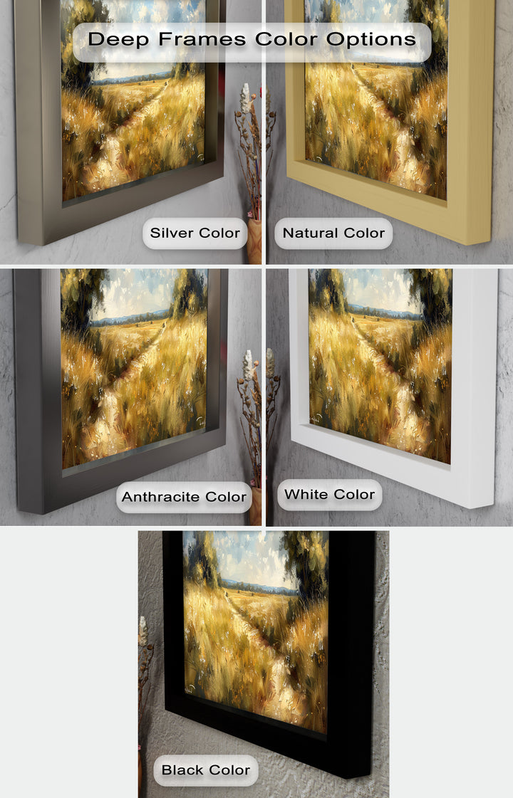 Nostalgic Landscape Framed Art – Nature Oil Painting