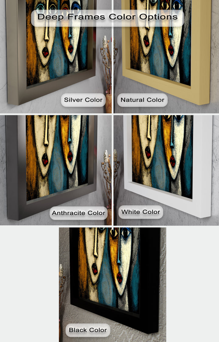 Duality of Gaze – Abstract Expressionist Portrait Picasso Oil Painting