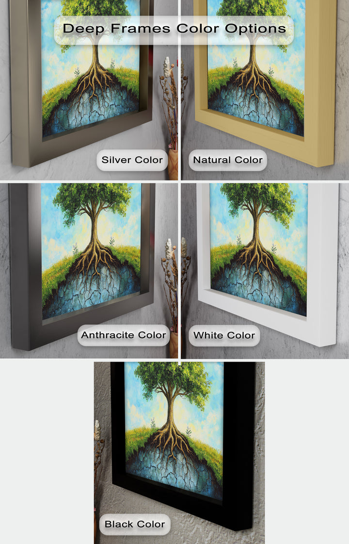 Firmly Planted – Tree of Faith with Roots Oil Painting