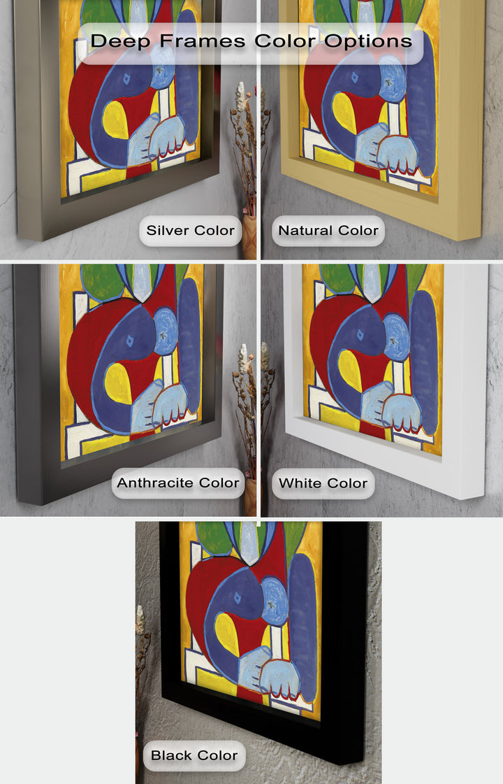 Color Harmony – Abstract Seated Woman Picasso Oil Painting