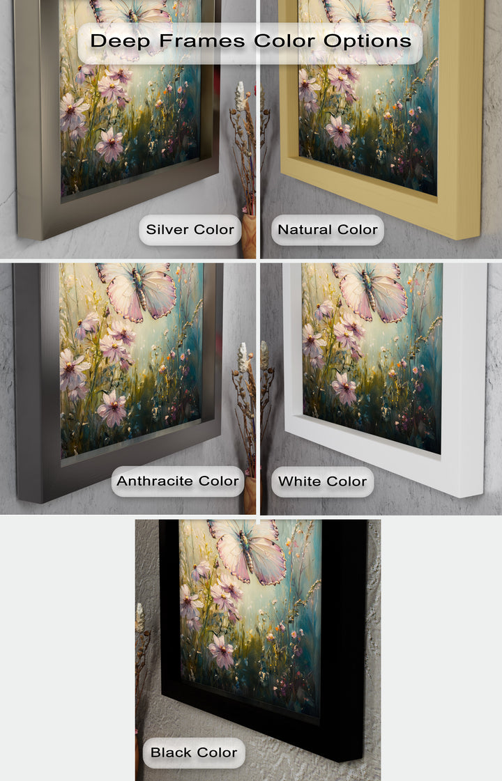 Butterfly Among Wildflowers – Animal Oil Painting