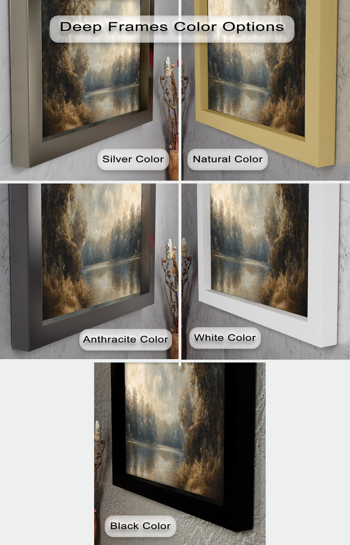Forest Lake Wall Art – Nature Oil Painting