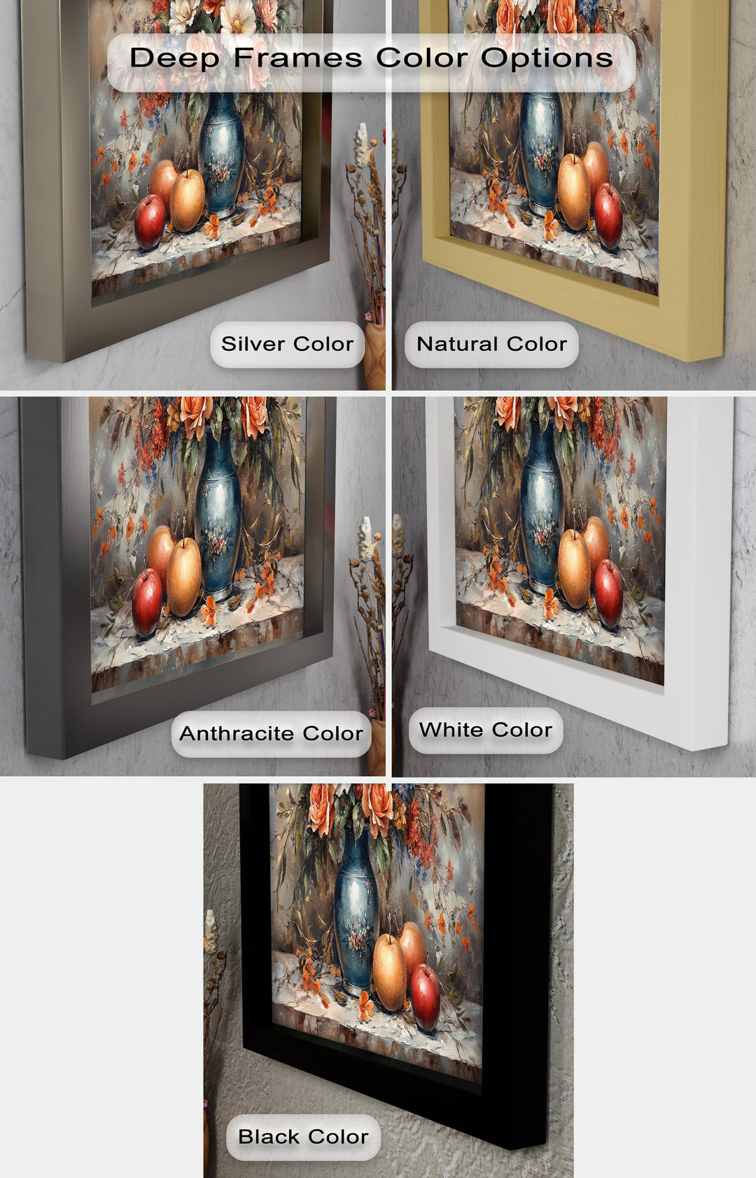 Vintage Floral Harmony – Still Life Oil Painting