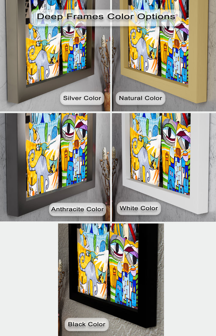 Colorful Cubist Cat & Face Pillows – Picasso Oil Painting