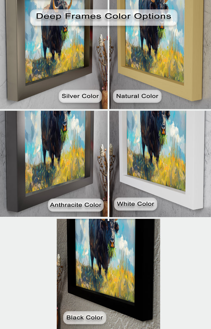 Highland Bull – Abstract Oil Painting