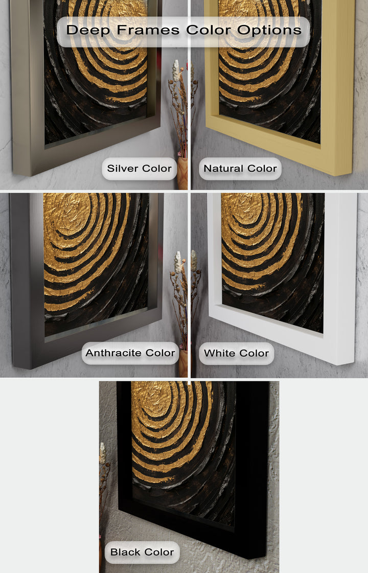 Golden Ripple Radiance – Luxuriöses abstraktes Ölgemälde