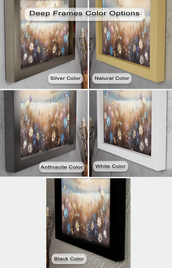 Spring Wildflowers Landscape – Tranquil Nature Oil Painting