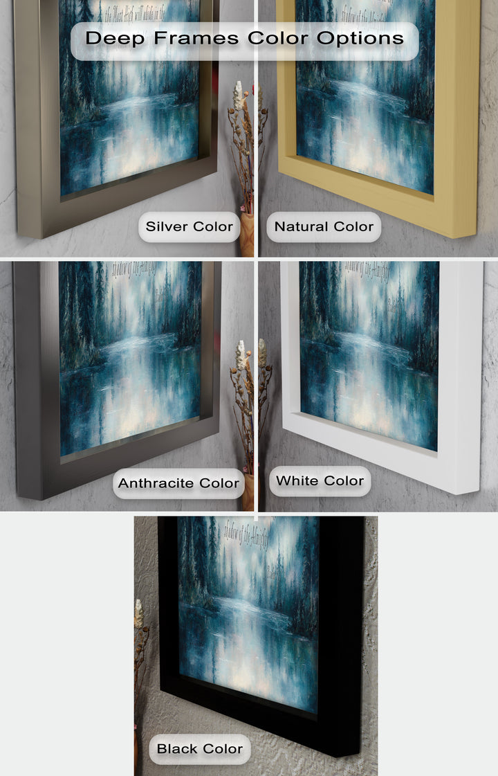 Psalm 91:1 – Divine Protection Bible Verse Oil Painting