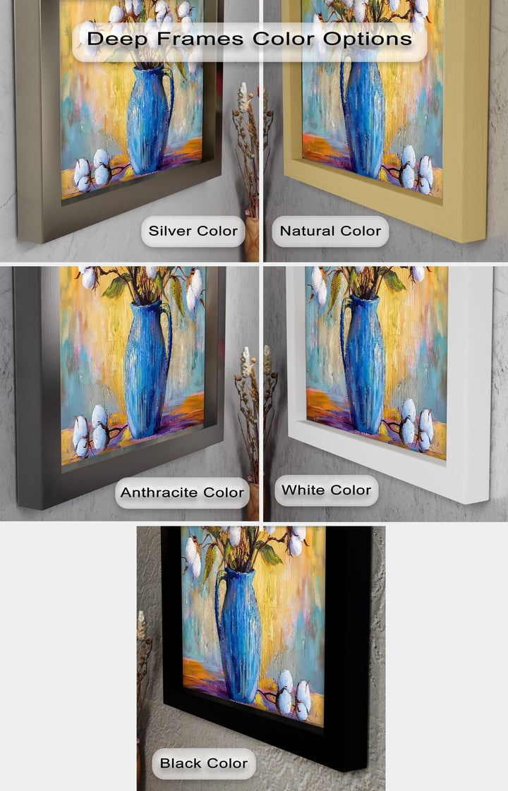 Blue Vase – Floral Oil Painting