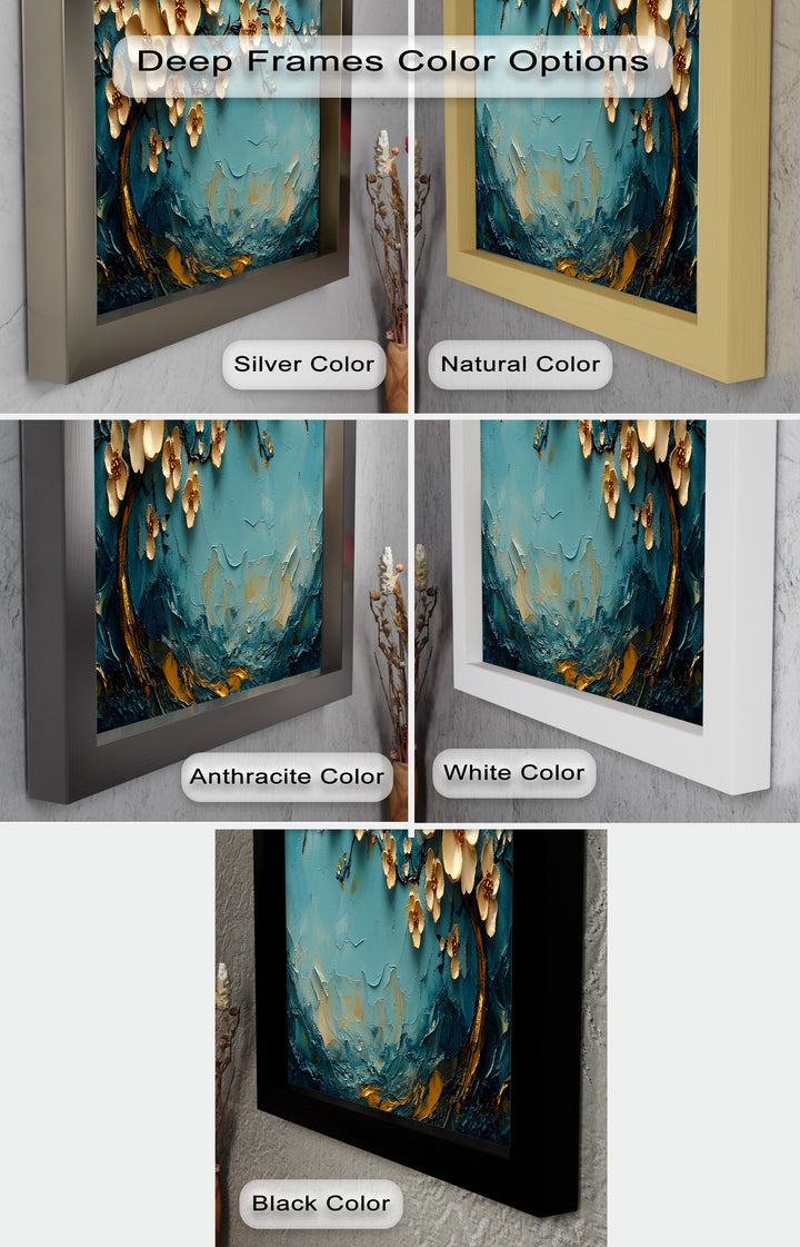 Golden Flowers – Botanical Oil Painting