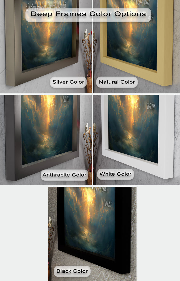 Psalm 19:1 – The Heavens Declare Bible Verse Oil Painting
