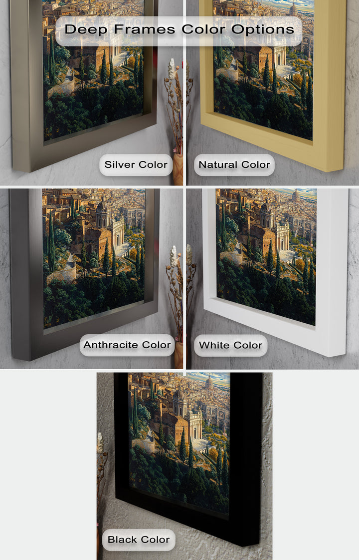 Sunlit Heights of Rome – Classical Cityscape Renaissance Oil Painting