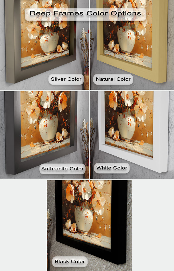 Warm Floral Arrangement – Flower Vase Oil Paintings