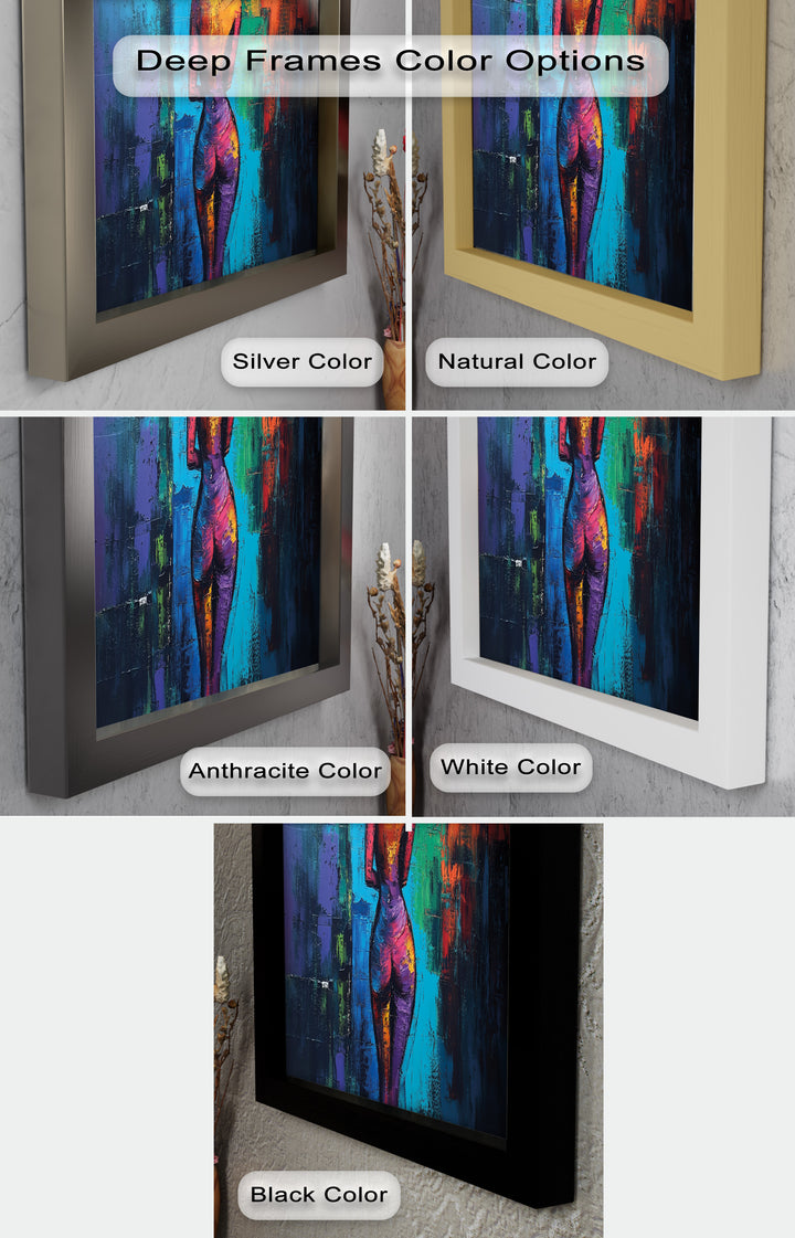 Radiant Contours – Bold Abstract Figurative Oil Painting