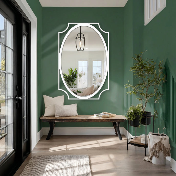 Celebrating the organic forms, the minimalist oval floor mirror with its refined curved frame adds an understated elegance as a stunning mirror for wall decor.