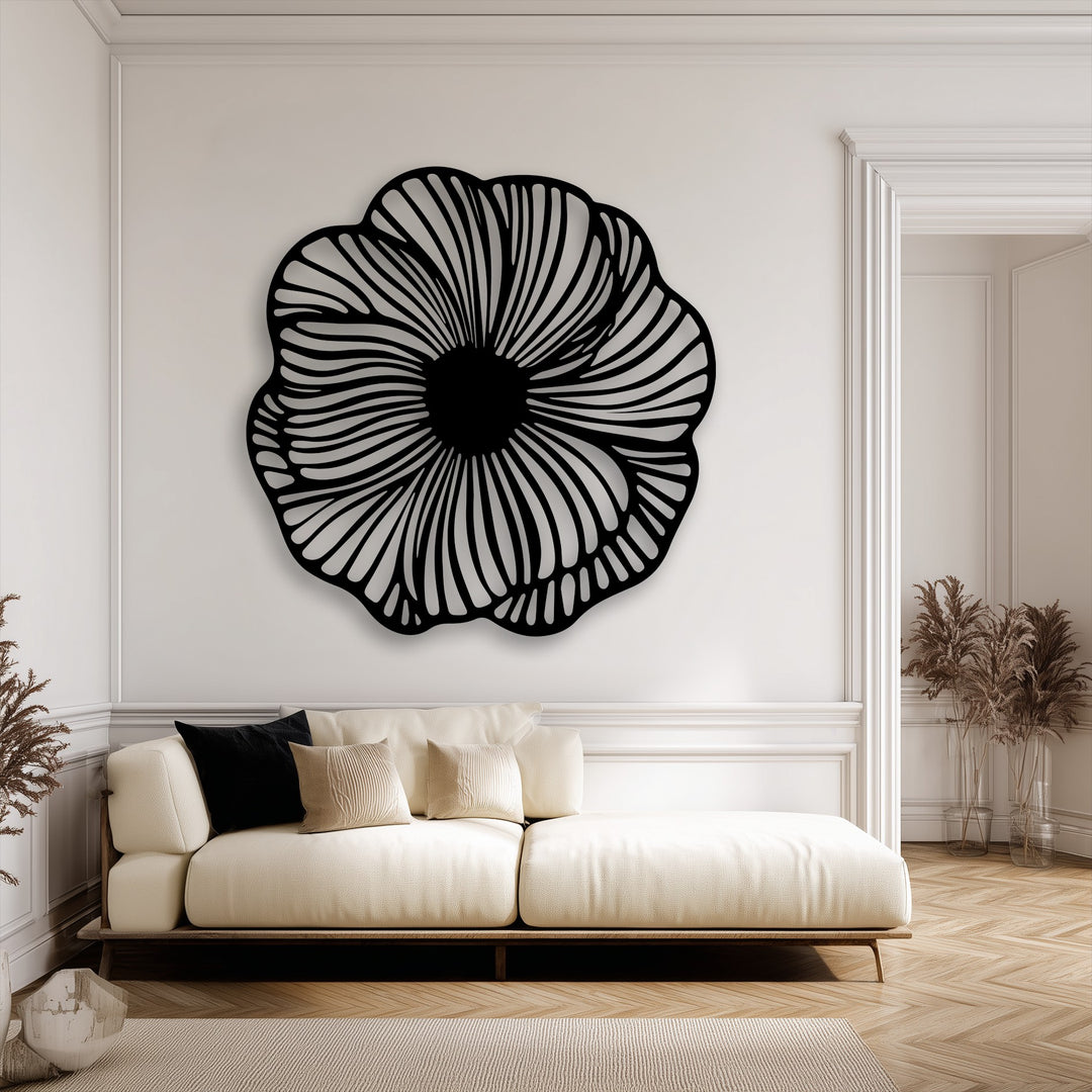 Abstract Floral Metal Wall Art – Modern Organic Wall Decor