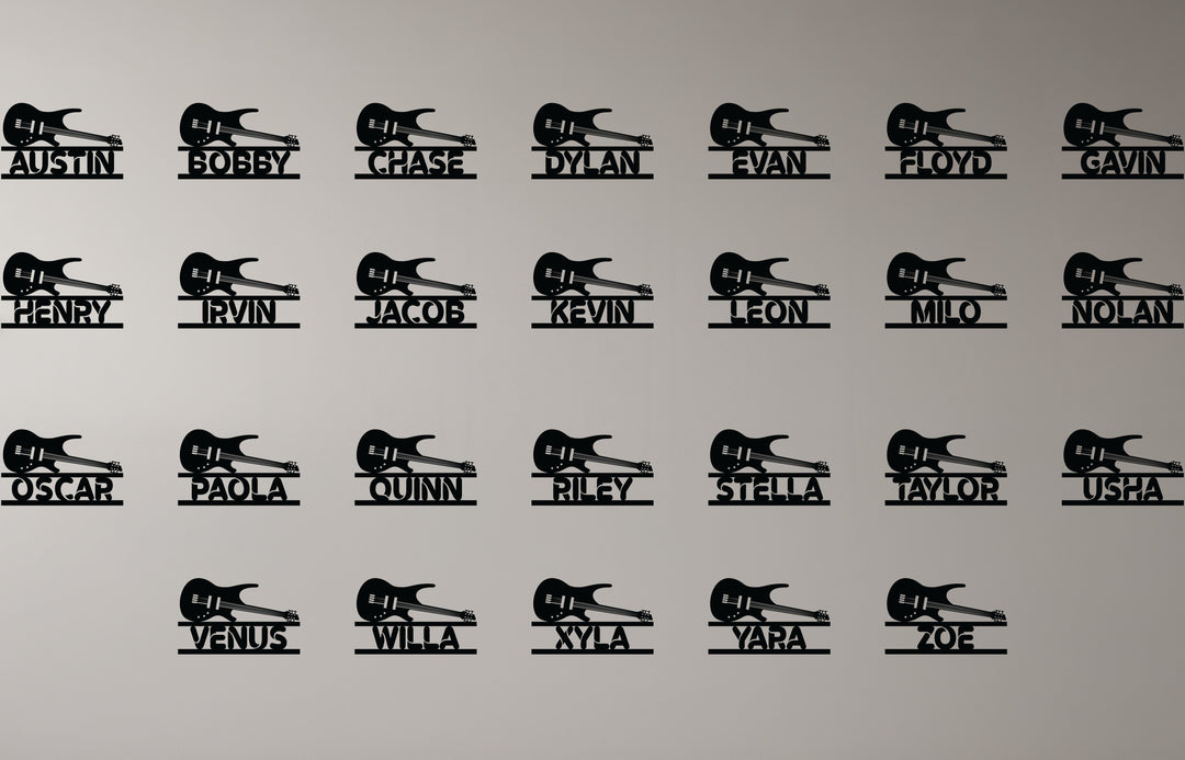 Milo Guitar Metal Wall Art – Personalized Music Lover Decor