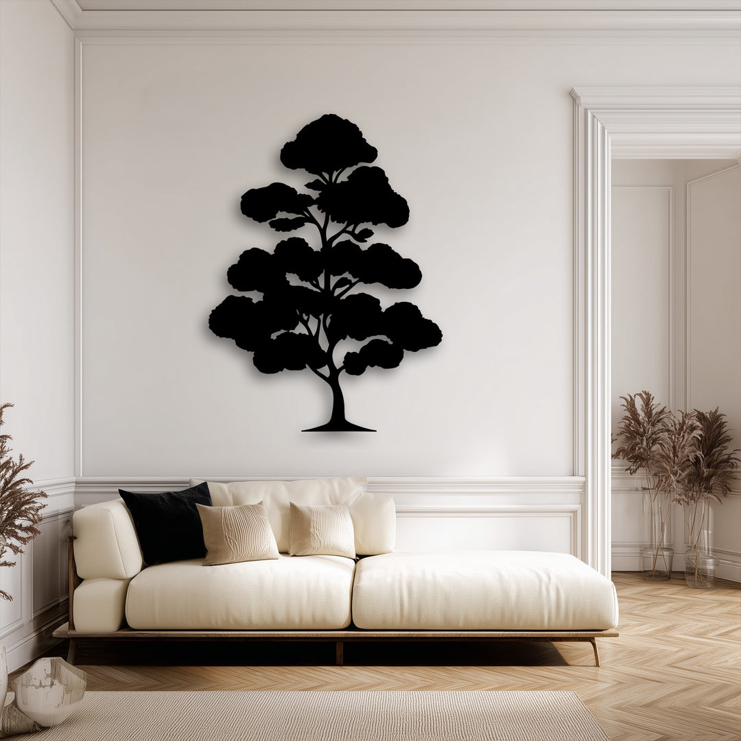 bonsai tree living room Bonsai Tree Metal Wall Art – Zen Nature Decor – MyPhotoStation