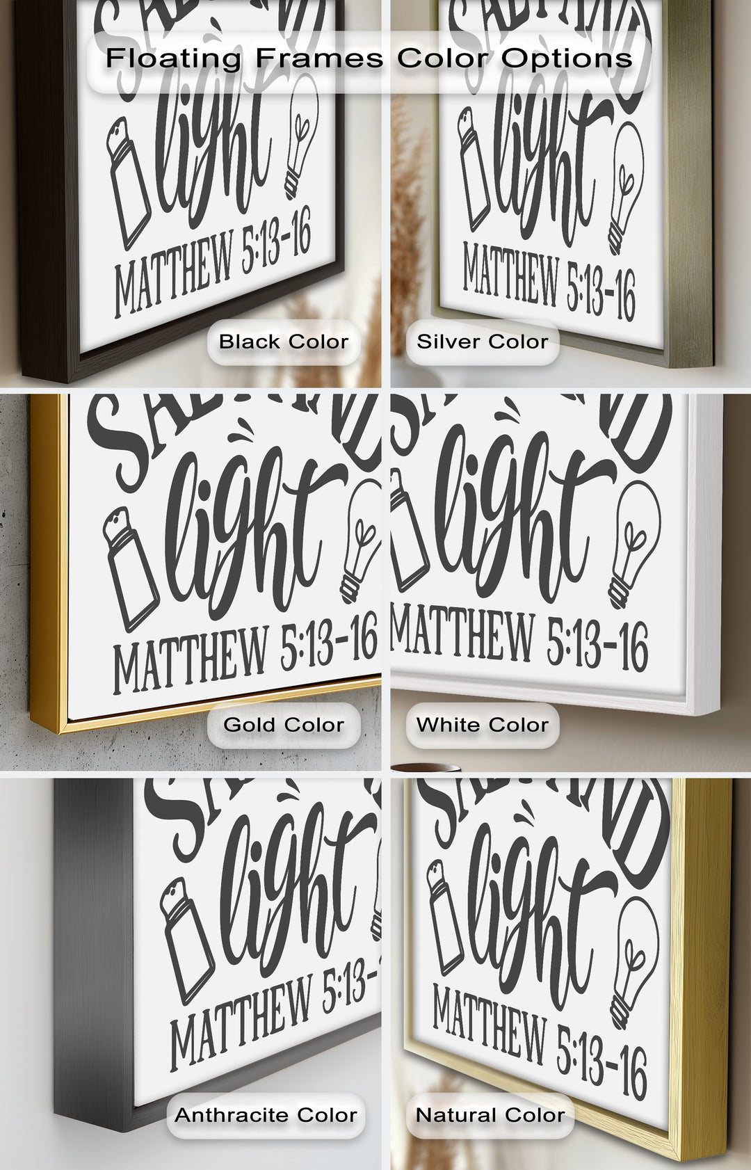 Salz und Licht – Ölgemälde christlicher Schrift