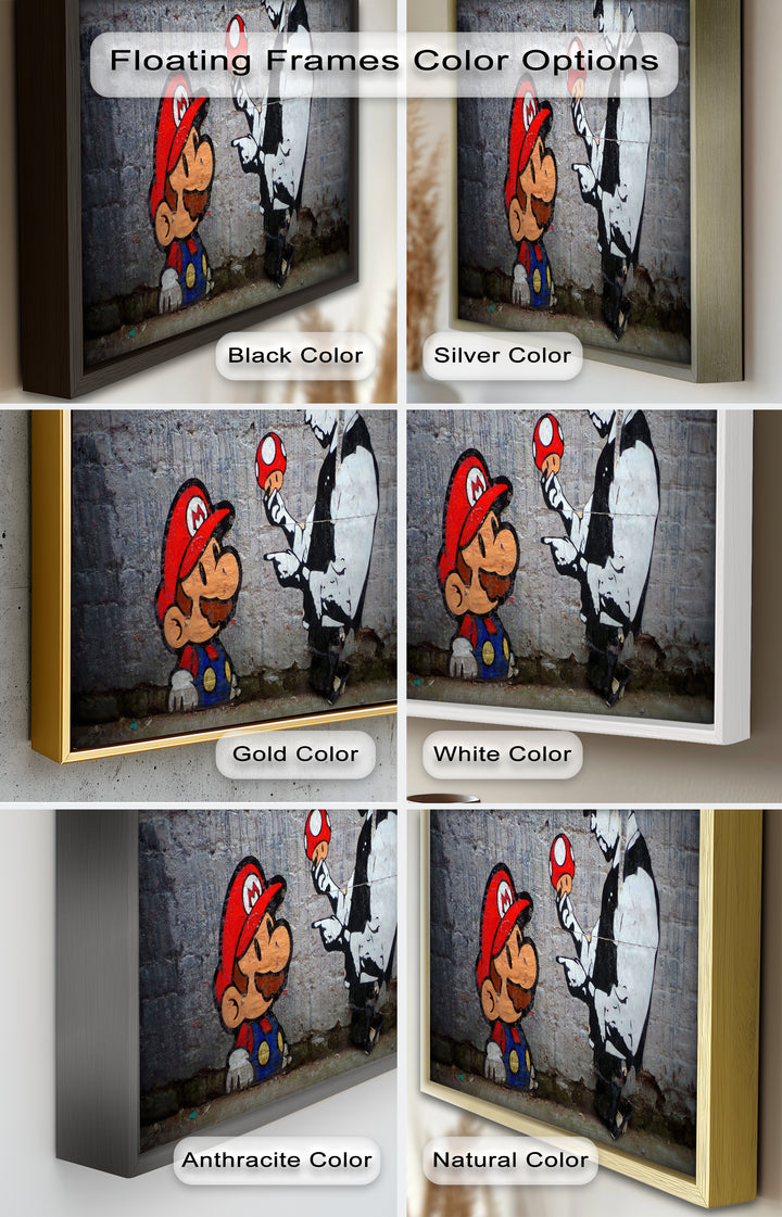Mario Meets the Law – Banksy Oil Painting