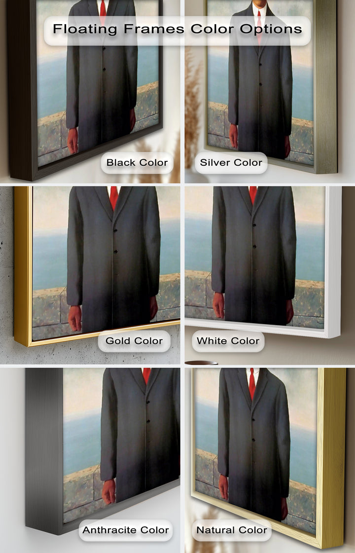 The Hidden Face – Surrealist Gentleman with Green Apple Oil Painting