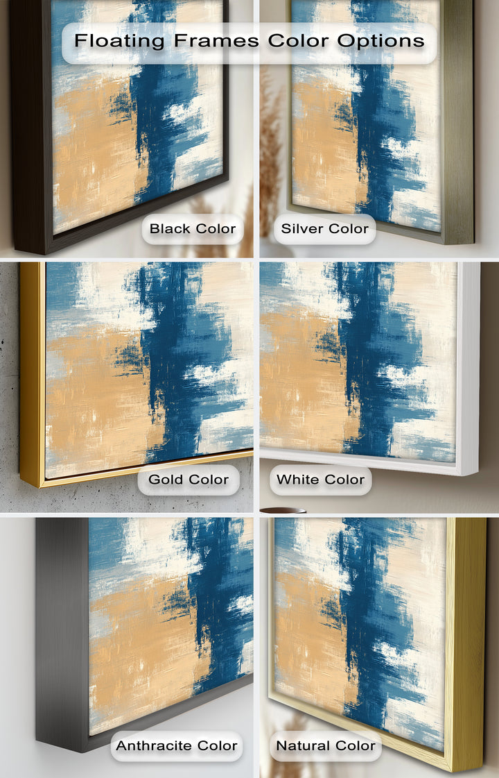 Golden Shoreline – Modernes abstraktes Ölgemälde