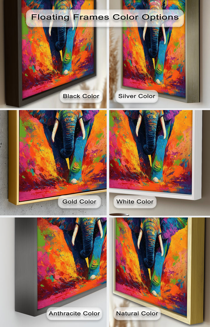 Color Explosion Elephant - Animal Oil Painting