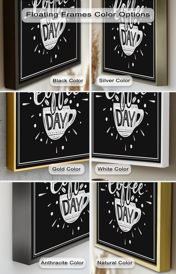 Happy Coffee Day – Fun Typography Oil Painting - MyPhotoStation