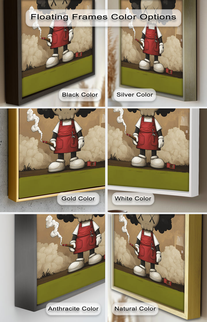 Red Apron Rebel – KAWS Ölgemälde