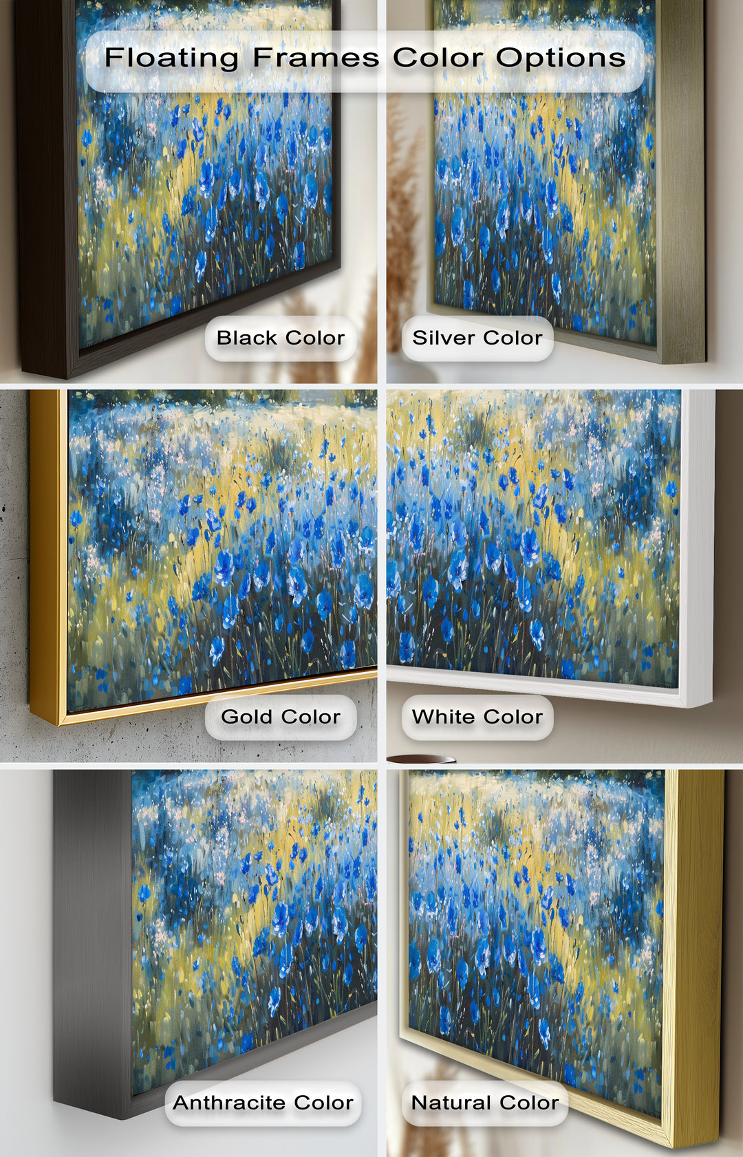 Nature's Harmony: Sea & Bloom – Captivating Oil Painting