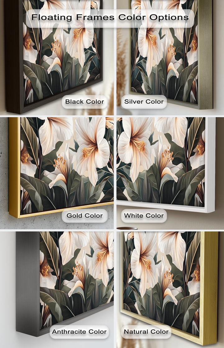 White Hibiscus – Botanical Oil Painting