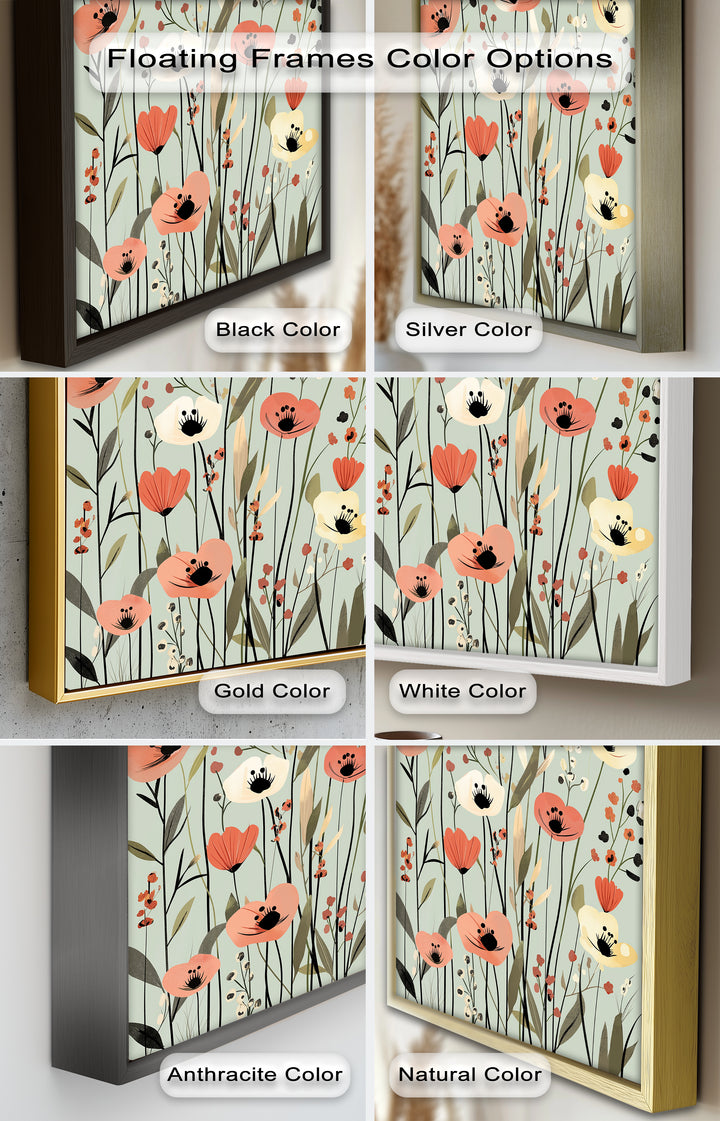 Wild Meadow Whispers – Boho Blumen Ölgemälde