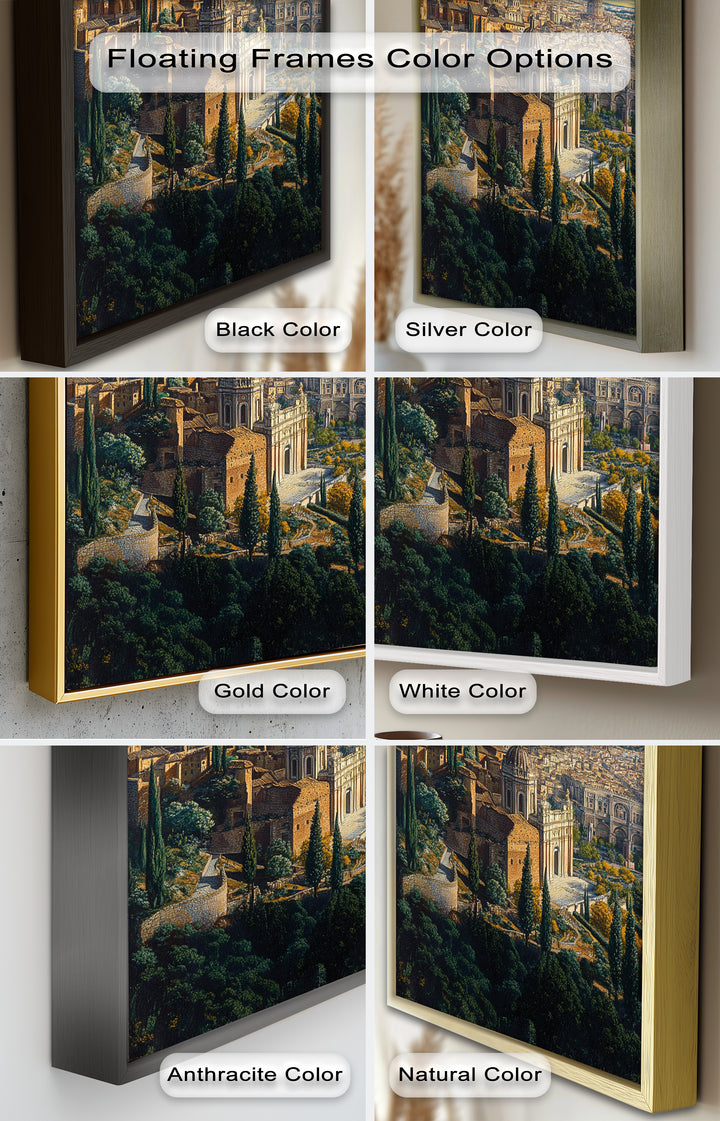 Sunlit Heights of Rome – Classical Cityscape Renaissance Oil Painting