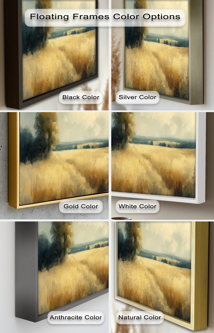 Golden Field Wandkunst – Landschaftsölgemälde