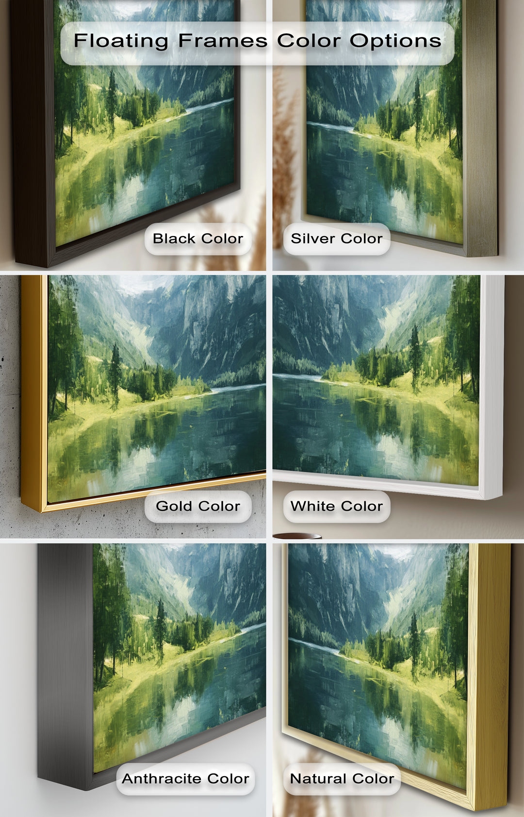 Mountain with a Lake – Modern Oil Painting