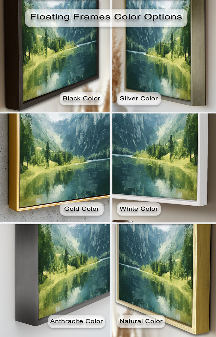 Mountain with a Lake – Modern Oil Painting