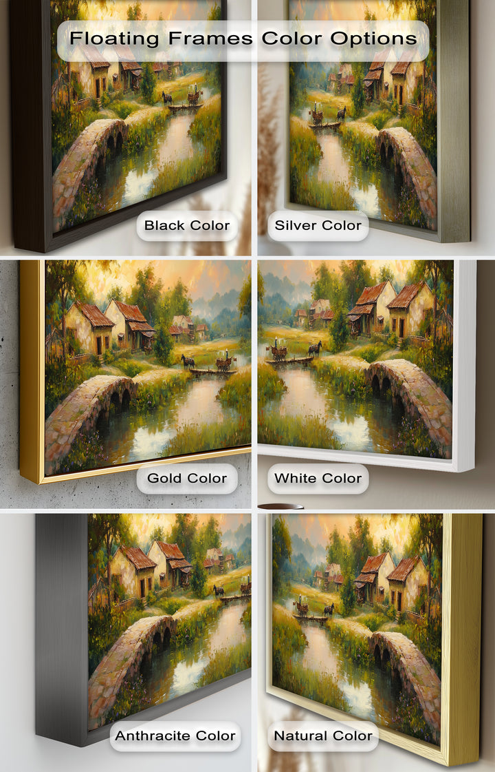Landscape in Autumn – Serene Countryside Oil Painting