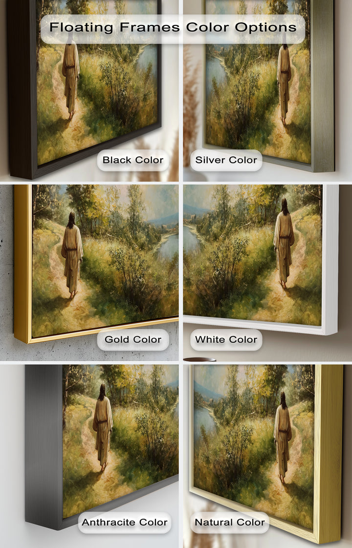 Jesus Walking on Path – Religious Oil Painting