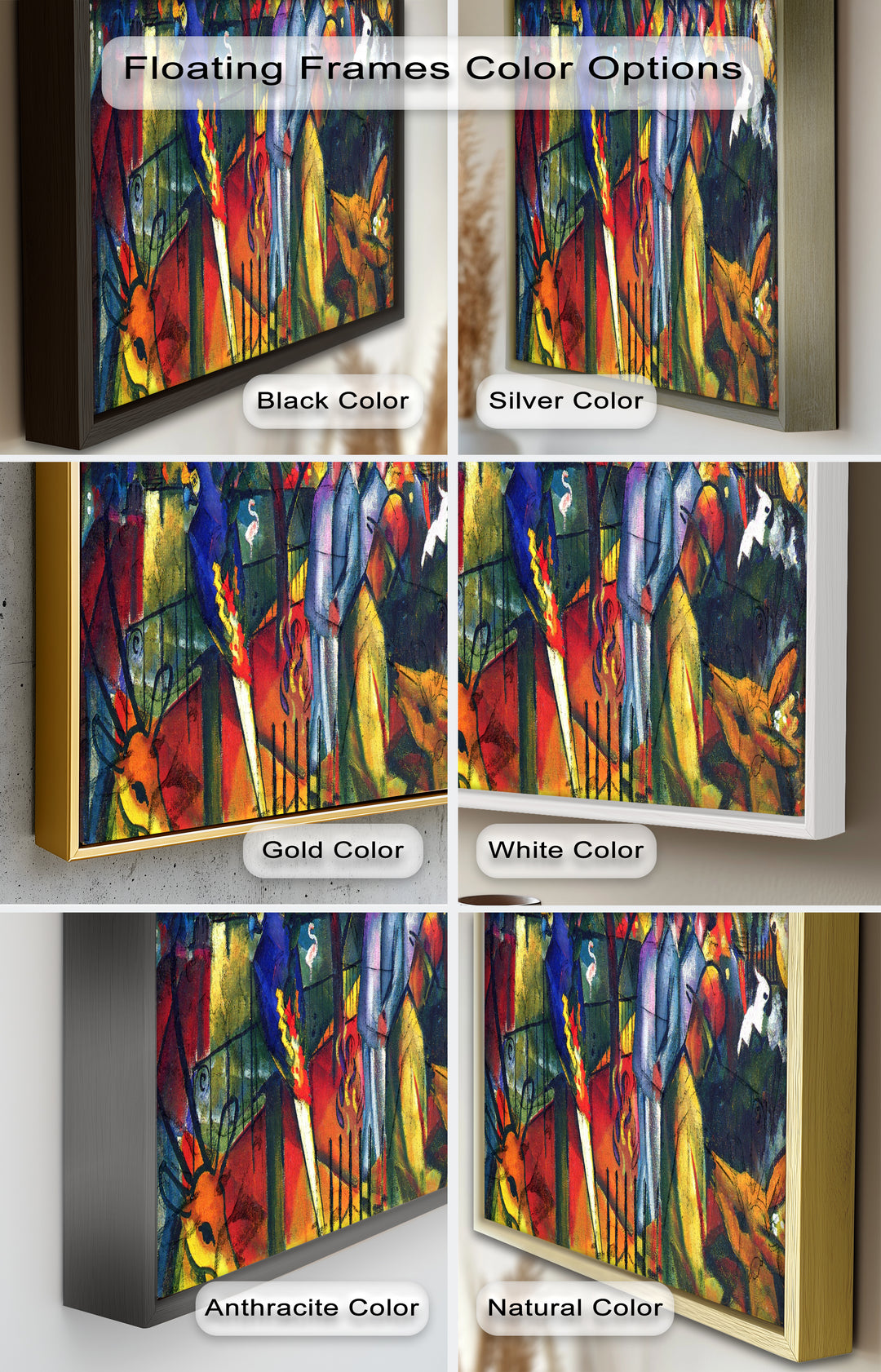 Tropical Garden with Parrots and Men – Modern Oil Painting