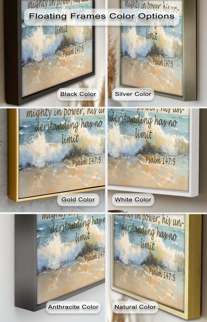 Psalm 147:5 – God's Power and Wisdom Bible Verse Oil Painting
