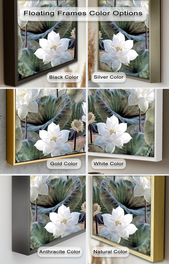 Lotus Flower Botanical – Elegant Floral Oil Painting