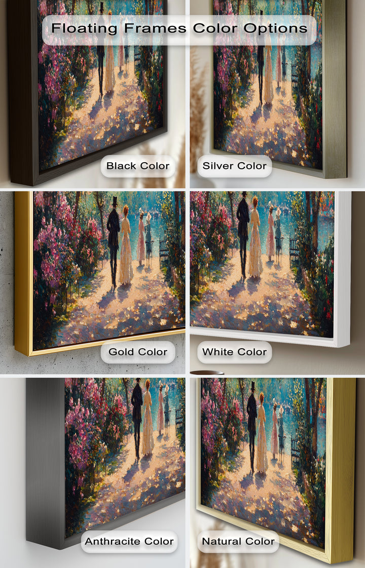 Springtime Promenade – Romantic Garden Path Impressionist Oil Painting