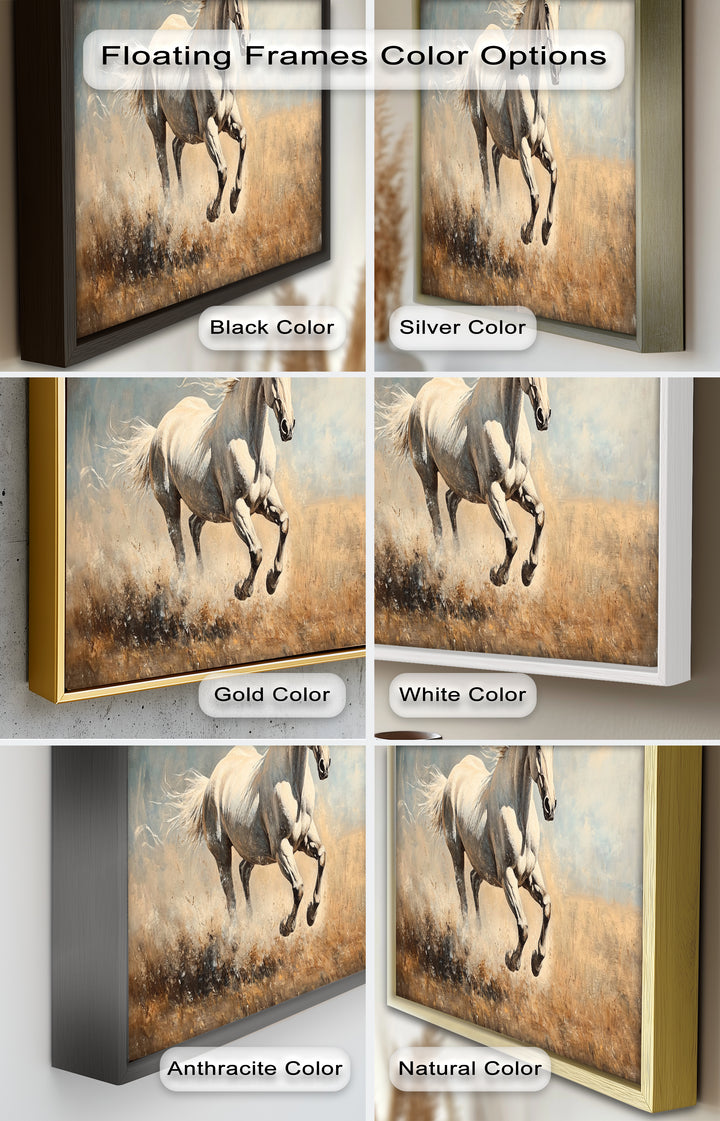 White Stallion Art – Horse Oil Painting