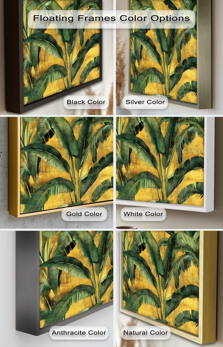 Goldenes Bananenblatt – Tropisches botanisches Ölgemälde
