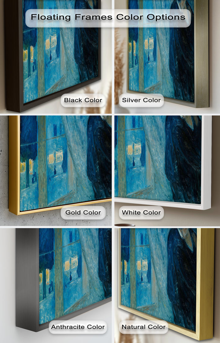 The Kiss by Munch – Romantic Blue Interior Oil Painting