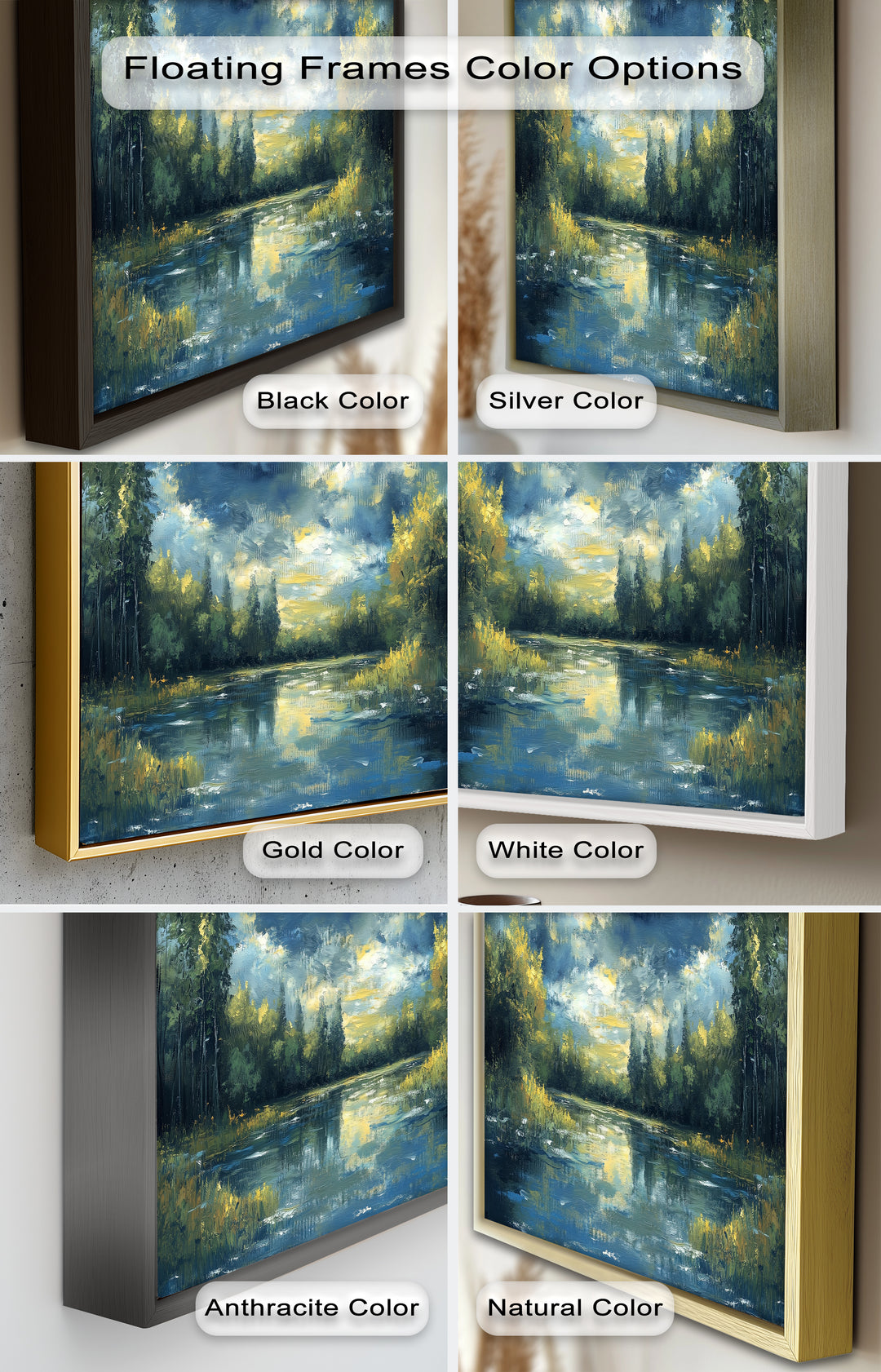 Forest River – Nature Oil Painting