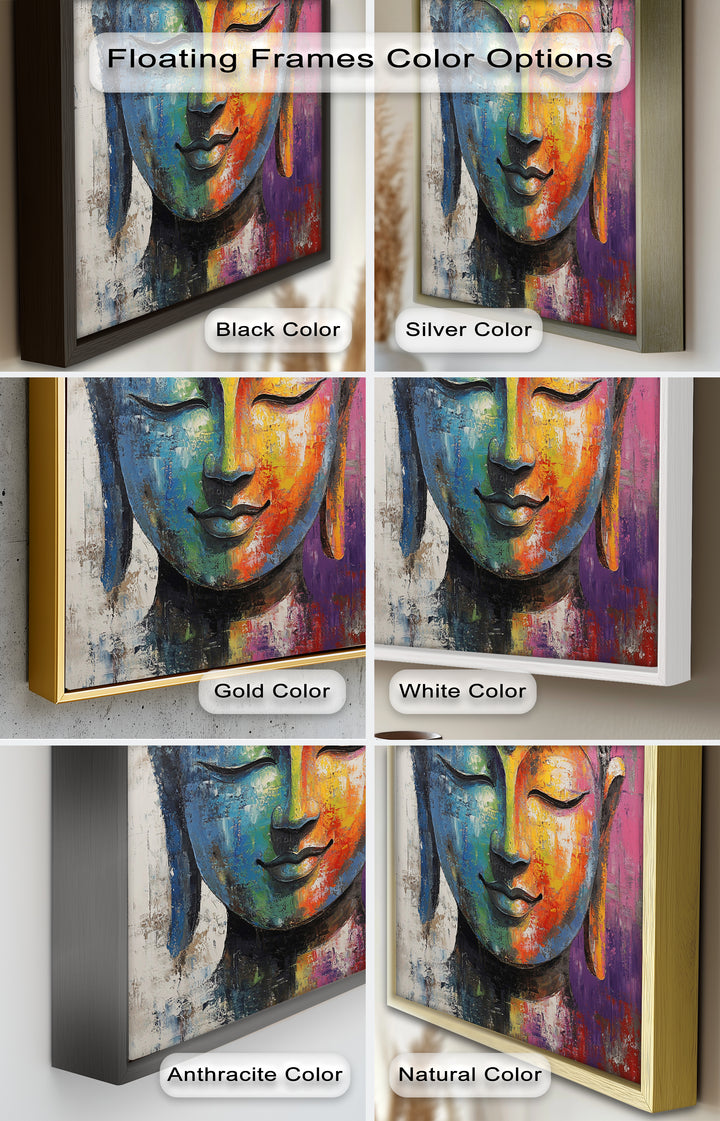 Colorful Buddha Wall Art – Religious Oil Painting