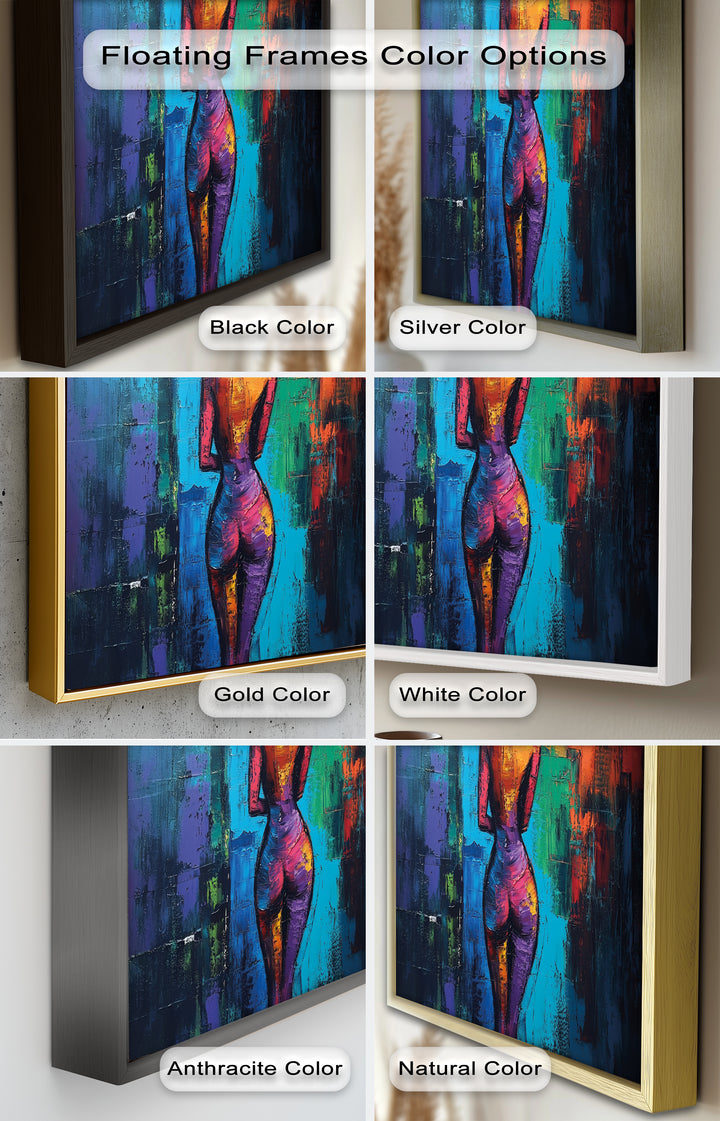 Radiant Contours – Bold Abstract Figurative Oil Painting